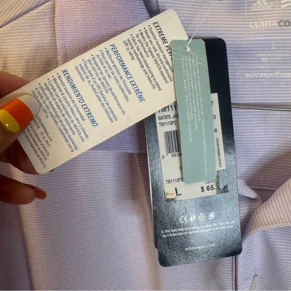 Adidas Men’s Climacool Legacy Short Sleeve Jasmin White Polo Shirt Size Large - Picture 10 of 15